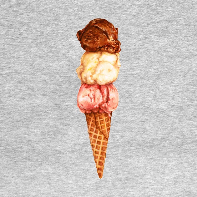 Neopolitan Triple Scoop by KellyGilleran